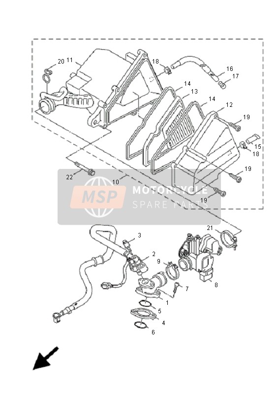 15PE44100000, Filtre A Air, Yamaha, 0